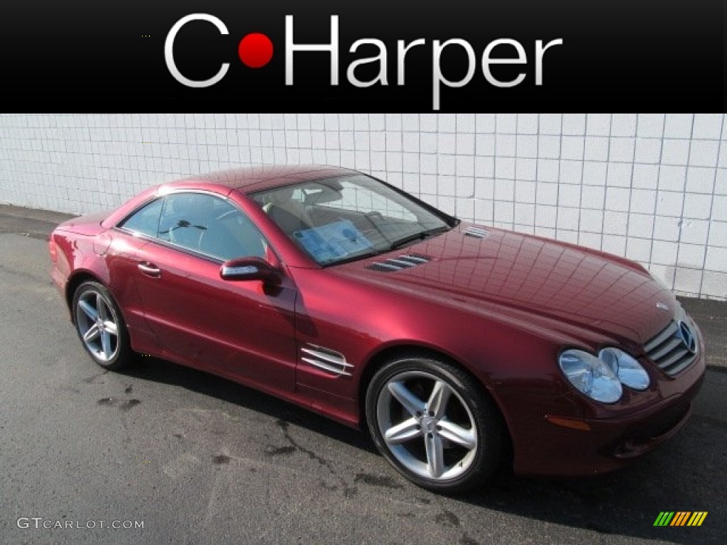 2005 SL 500 Roadster - Firemist Red Metallic / Stone photo #2