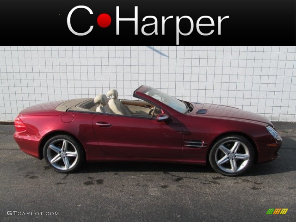 2005 SL 500 Roadster - Firemist Red Metallic / Stone photo #3