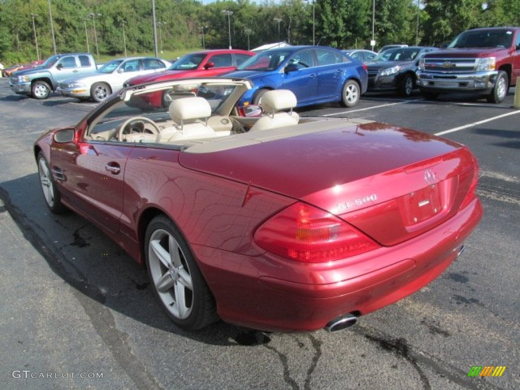 2005 SL 500 Roadster - Firemist Red Metallic / Stone photo #10