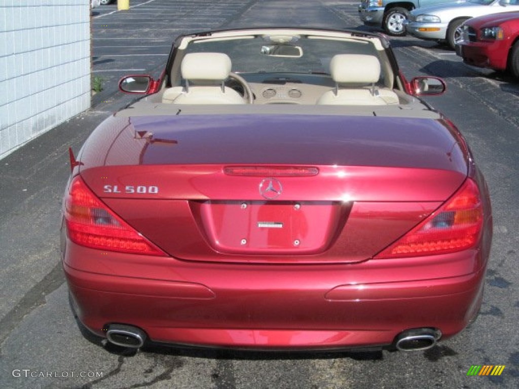2005 SL 500 Roadster - Firemist Red Metallic / Stone photo #11