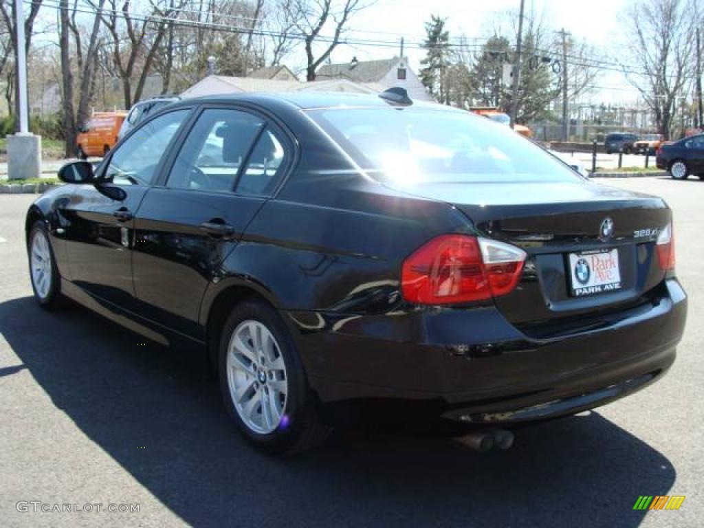 2007 3 Series 328xi Sedan - Jet Black / Black photo #6