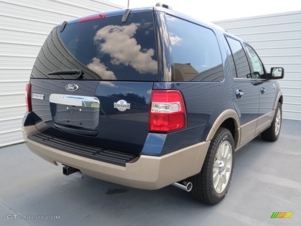 2013 Expedition King Ranch - Blue Jeans / King Ranch Charcoal Black/Chaparral Leather photo #3
