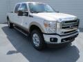 2012 White Platinum Metallic Tri-Coat Ford F250 Super Duty Lariat Crew Cab 4x4  photo #1