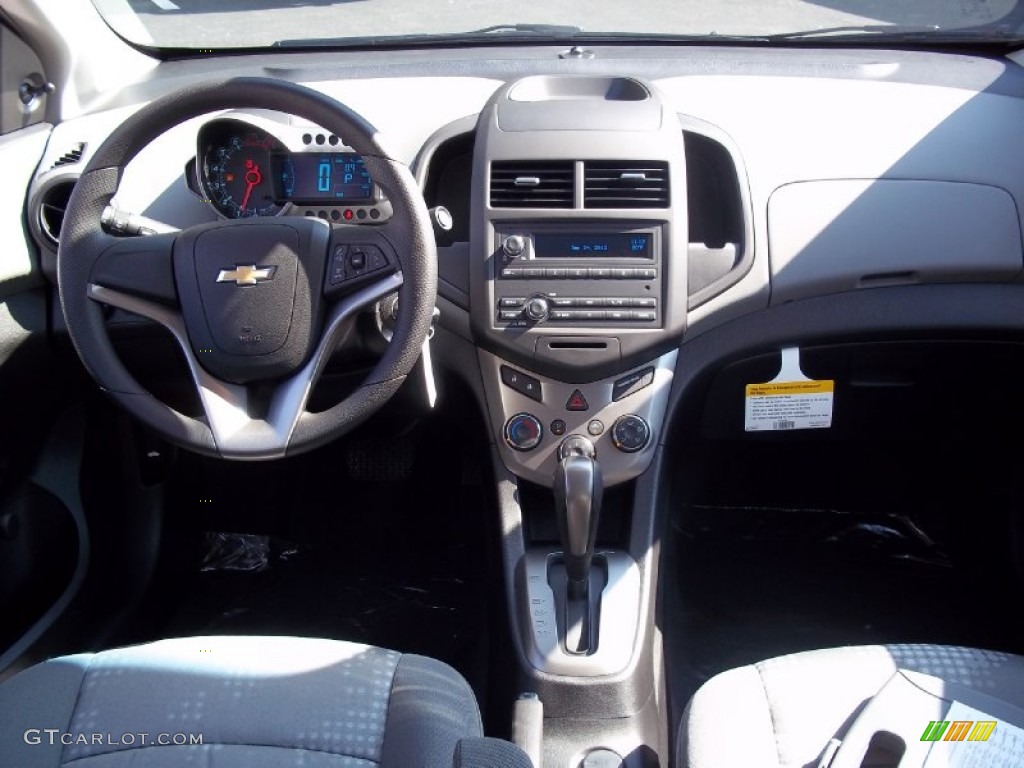 2013 Chevrolet Sonic LS Sedan Jet Black/Dark Titanium Dashboard Photo #70882288