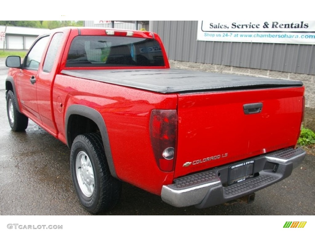 2005 Colorado Z71 Extended Cab 4x4 - Victory Red / Very Dark Pewter photo #7