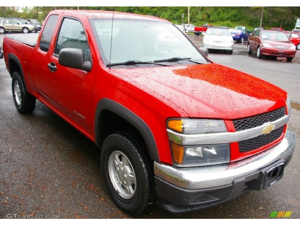 2005 Colorado Z71 Extended Cab 4x4 - Victory Red / Very Dark Pewter photo #10