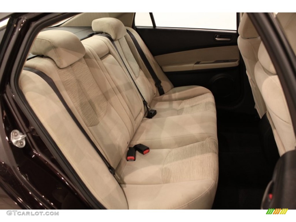 2010 MAZDA6 i Sport Sedan - Black Cherry Metallic / Beige photo #13