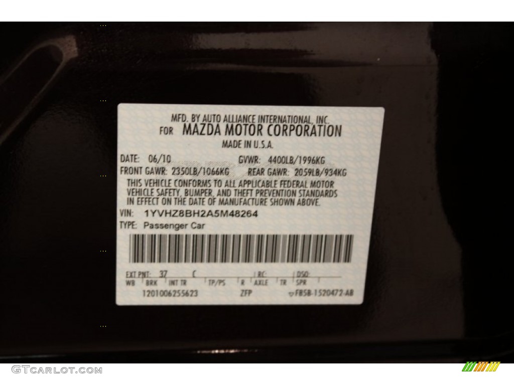 2010 MAZDA6 i Sport Sedan - Black Cherry Metallic / Beige photo #18