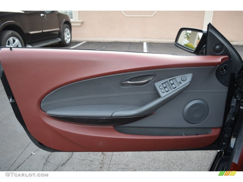 2005 BMW 6 Series 645i Convertible Chateau Red Door Panel Photo #70886968