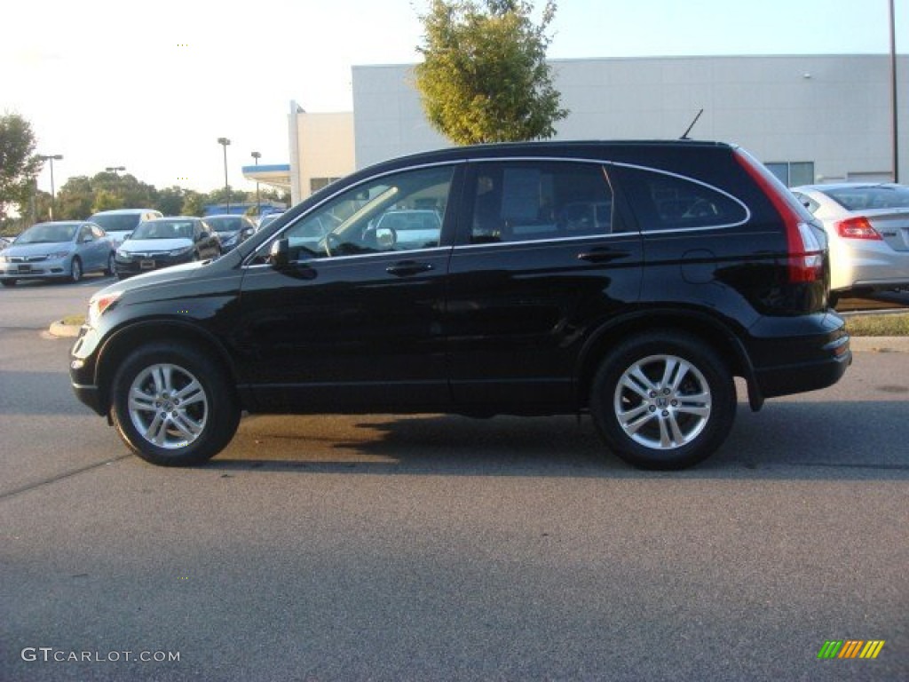 2010 CR-V EX-L - Crystal Black Pearl / Black photo #3