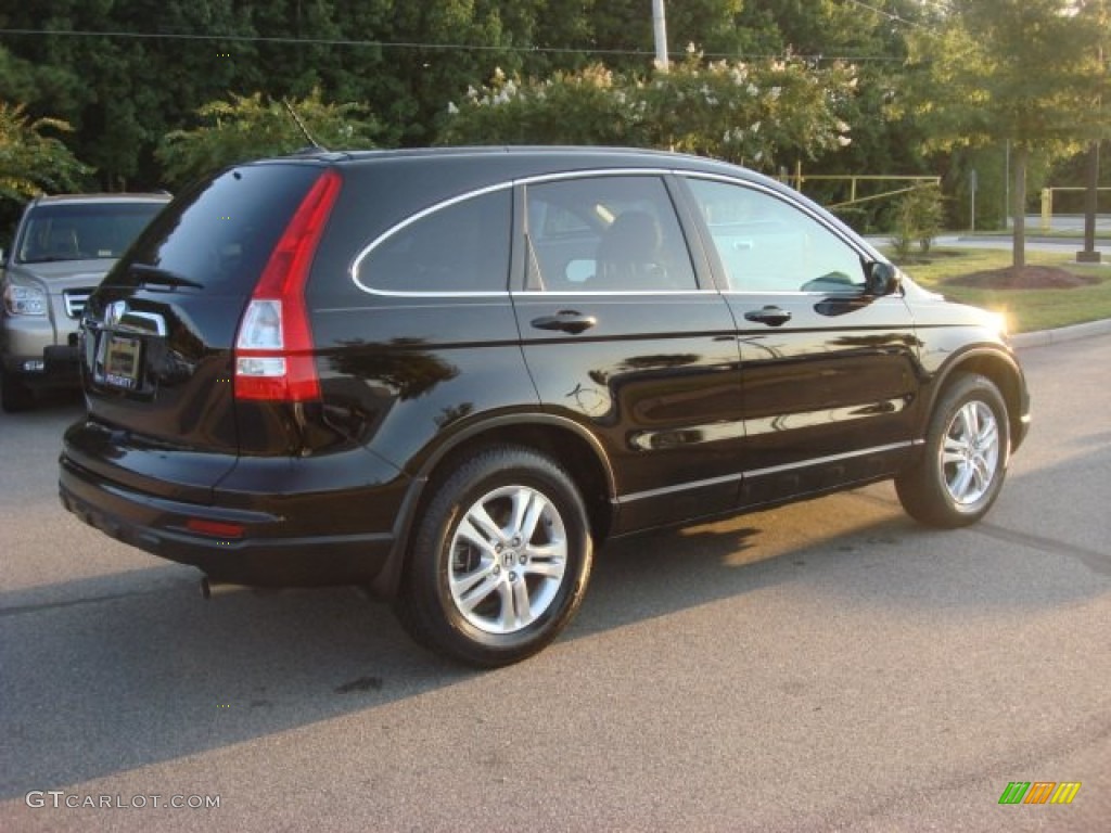 2010 CR-V EX-L - Crystal Black Pearl / Black photo #5