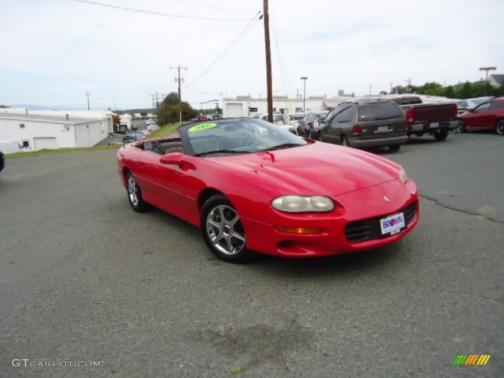 2001 Camaro Convertible - Bright Rally Red / Ebony photo #1