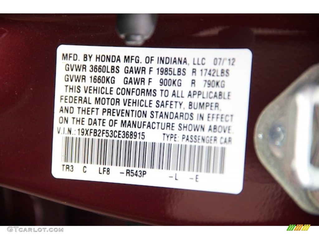 2012 Civic LX Sedan - Rallye Red / Beige photo #16