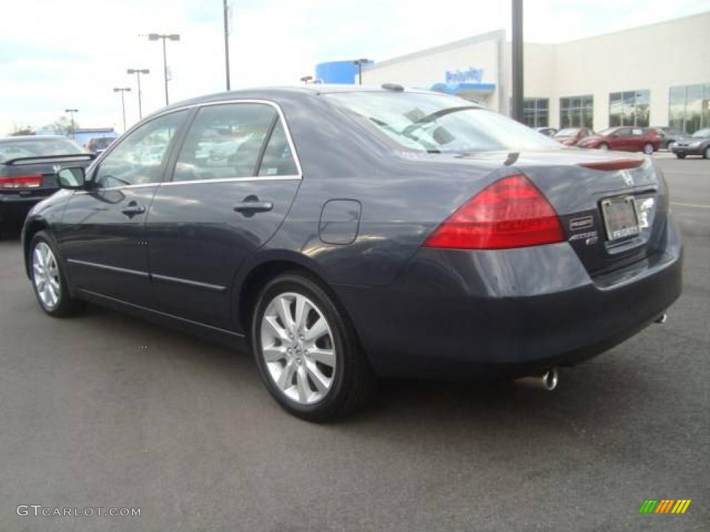 2007 Accord EX-L V6 Sedan - Graphite Pearl / Gray photo #4