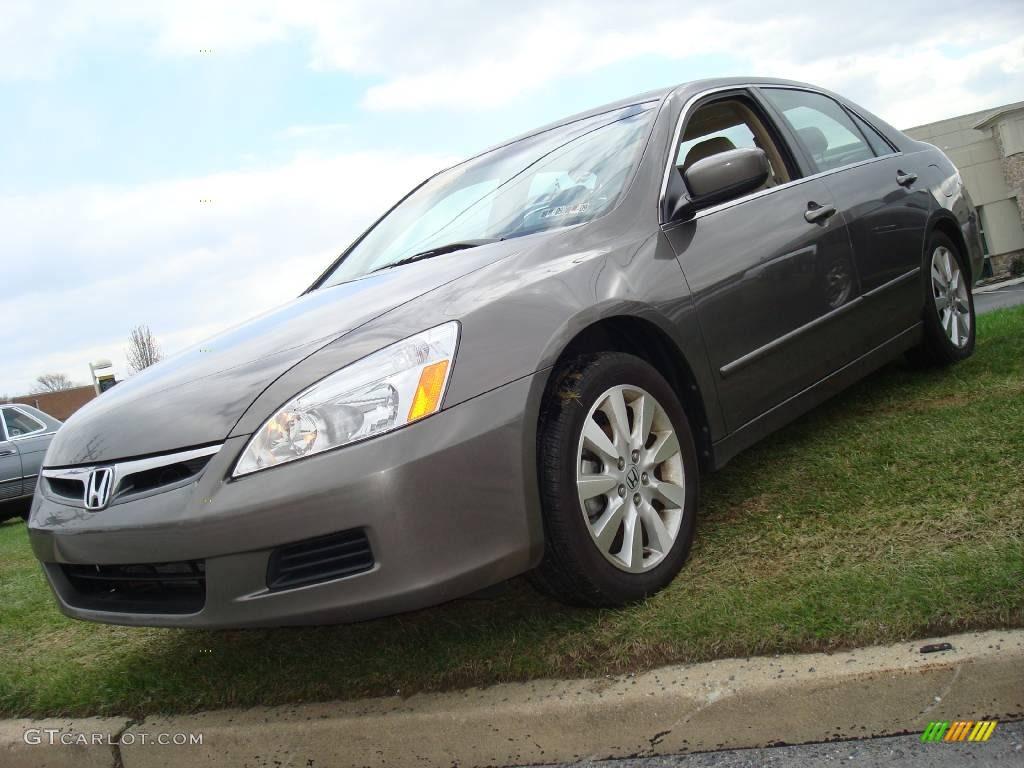 2007 Accord EX-L V6 Sedan - Carbon Bronze Pearl / Ivory photo #2