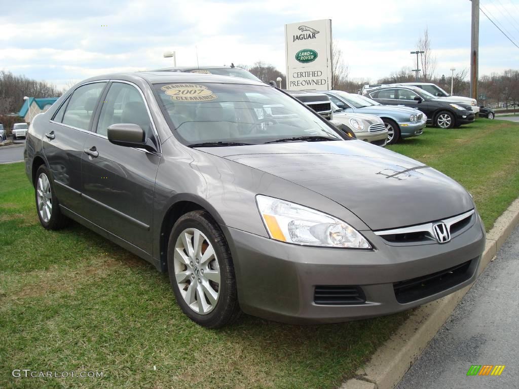 2007 Accord EX-L V6 Sedan - Carbon Bronze Pearl / Ivory photo #4