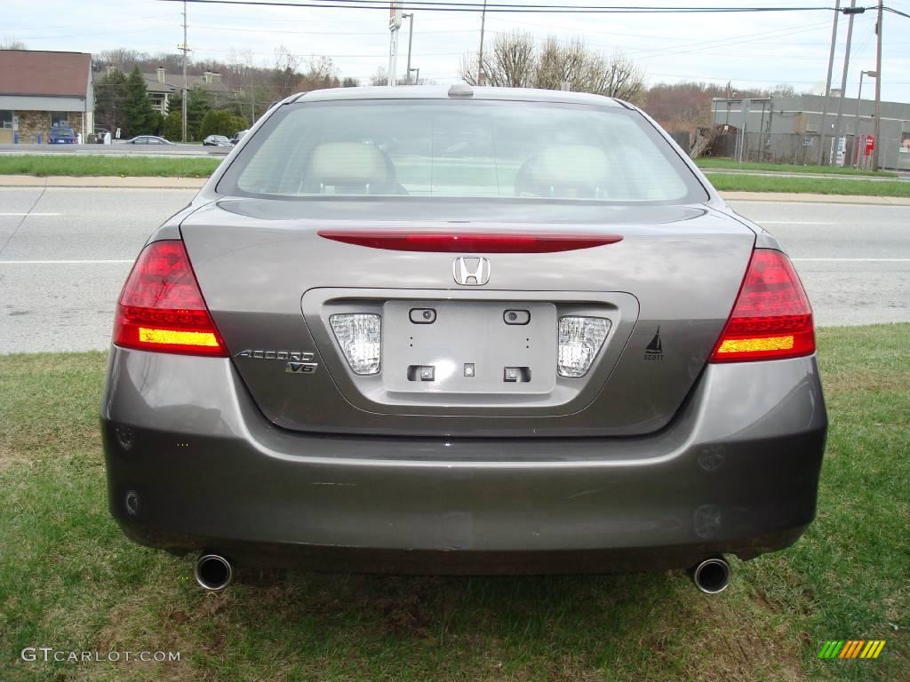 2007 Accord EX-L V6 Sedan - Carbon Bronze Pearl / Ivory photo #7