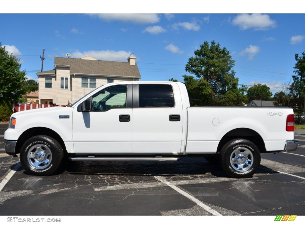 2006 F150 XLT SuperCrew 4x4 - Oxford White / Medium/Dark Flint photo #4