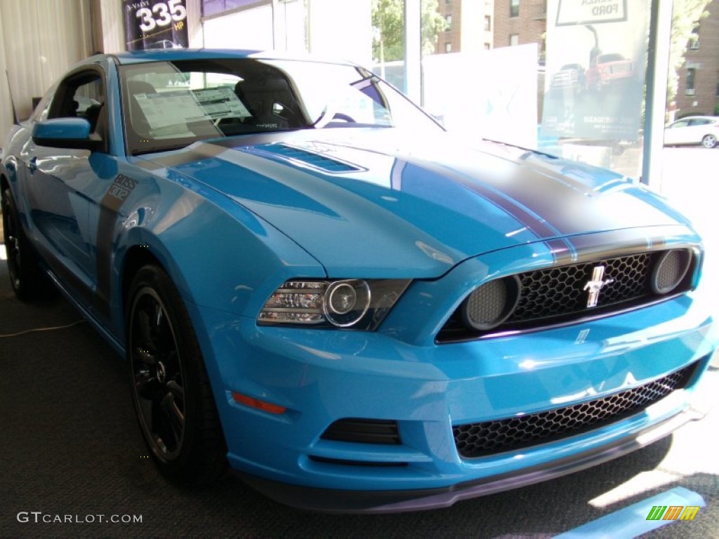2013 Mustang Boss 302 - Grabber Blue / Charcoal Black/Recaro Sport Seats photo #1