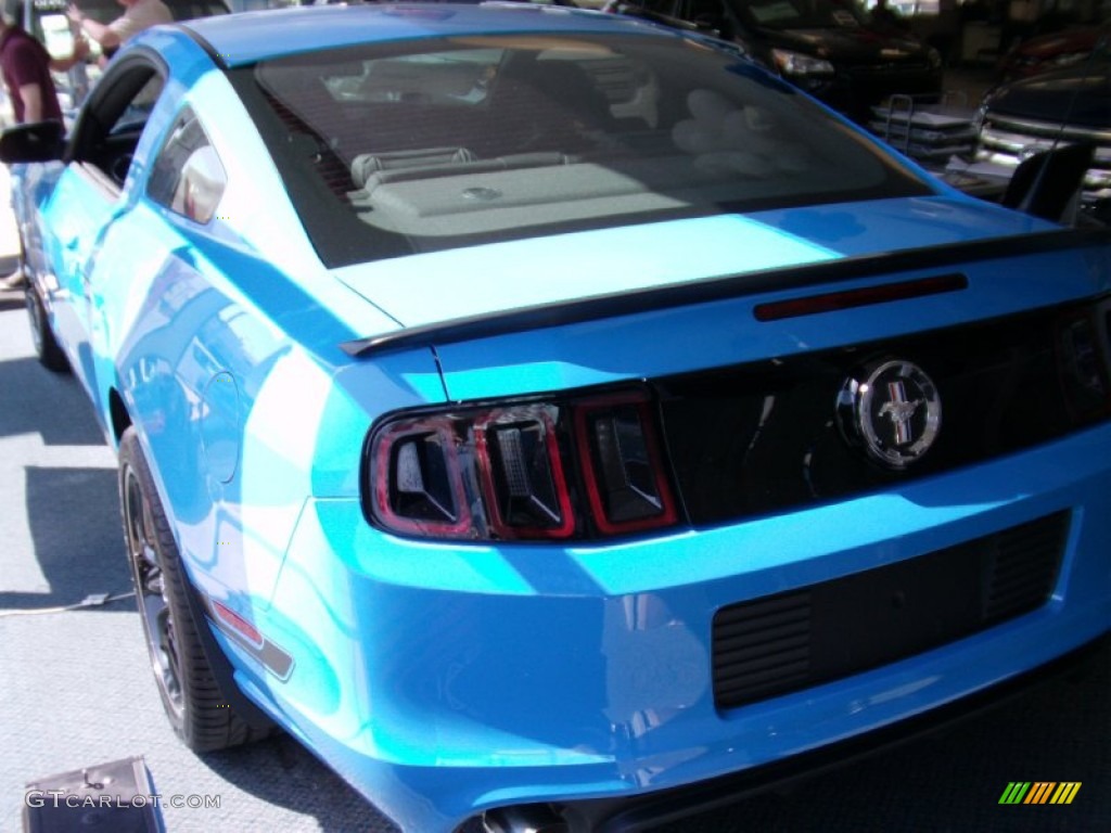 2013 Mustang Boss 302 - Grabber Blue / Charcoal Black/Recaro Sport Seats photo #3