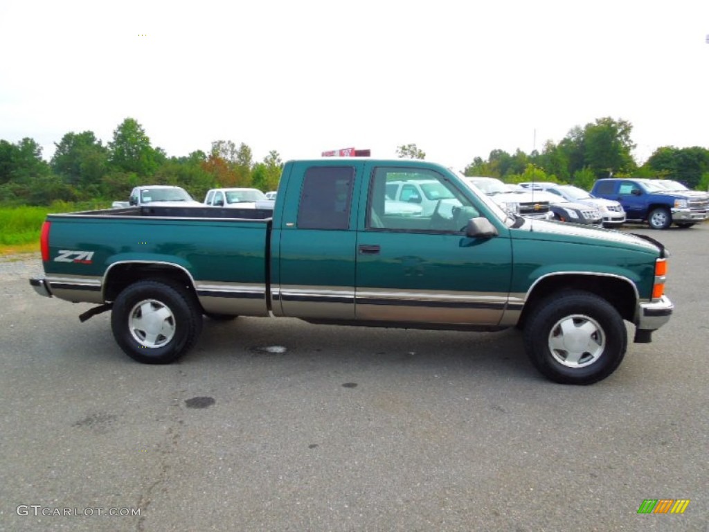 1998 C/K K1500 Extended Cab 4x4 - Emerald Green Metallic / Gray photo #3