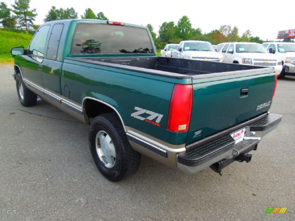 1998 C/K K1500 Extended Cab 4x4 - Emerald Green Metallic / Gray photo #5