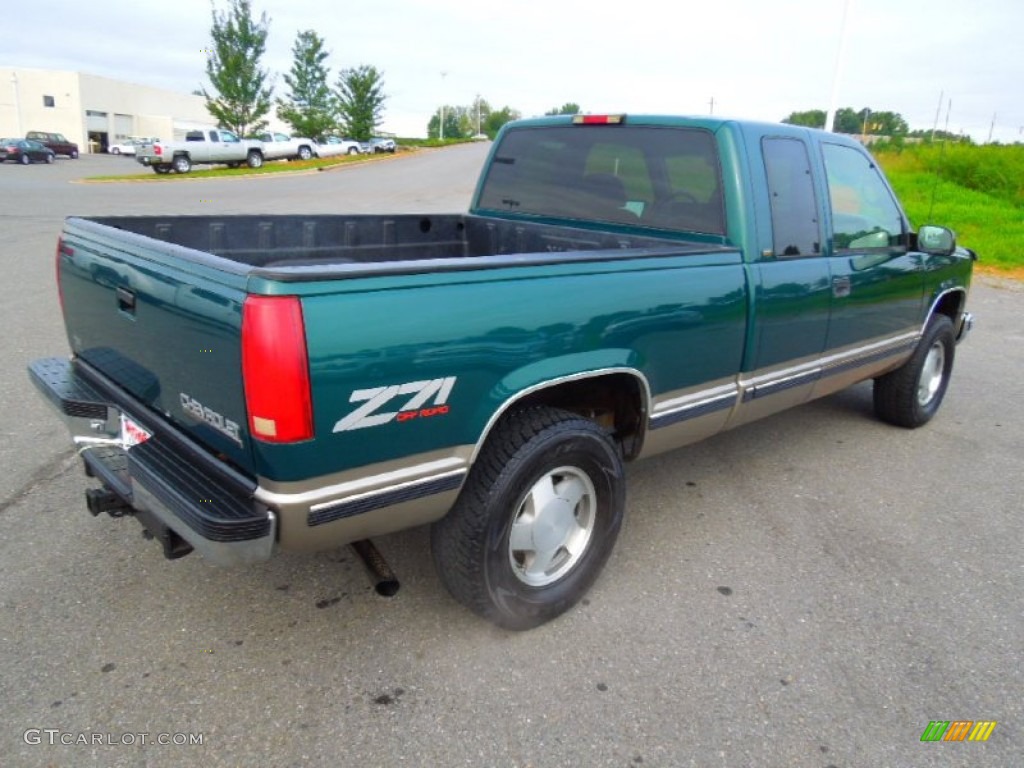 1998 C/K K1500 Extended Cab 4x4 - Emerald Green Metallic / Gray photo #6