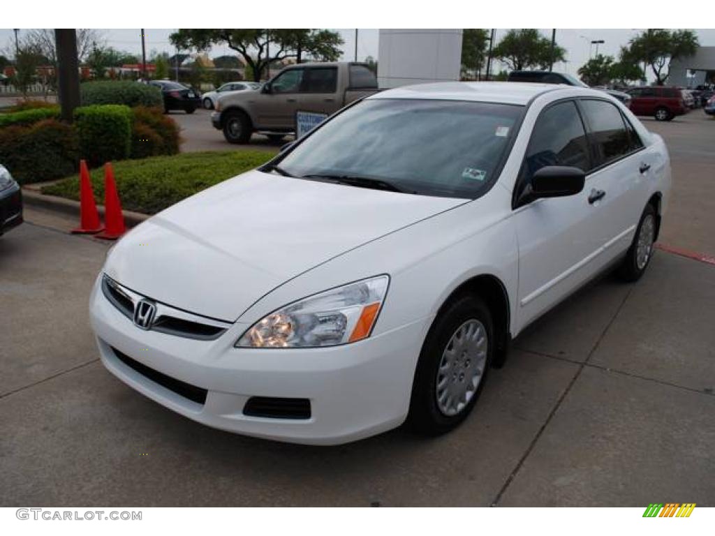 2007 Accord Value Package Sedan - Taffeta White / Ivory photo #3
