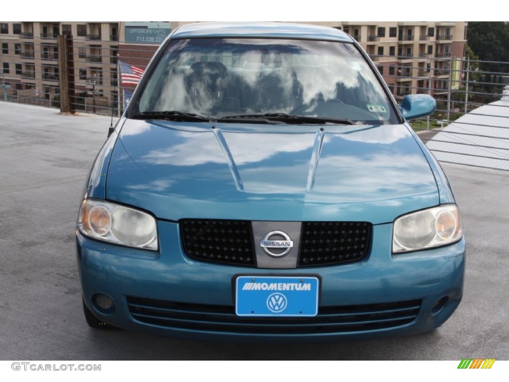 2004 Sentra 1.8 S - Vibrant Blue / Charcoal photo #2