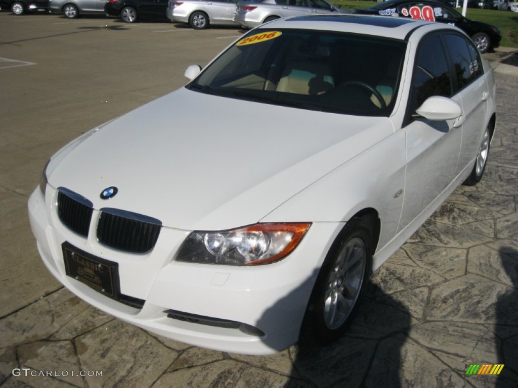 2006 3 Series 325xi Sedan - Alpine White / Beige photo #1