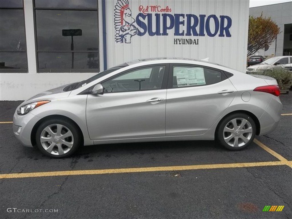 2013 Elantra Limited - Shimmering Air Silver / Black photo #2