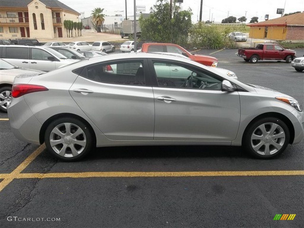2013 Elantra Limited - Shimmering Air Silver / Black photo #4