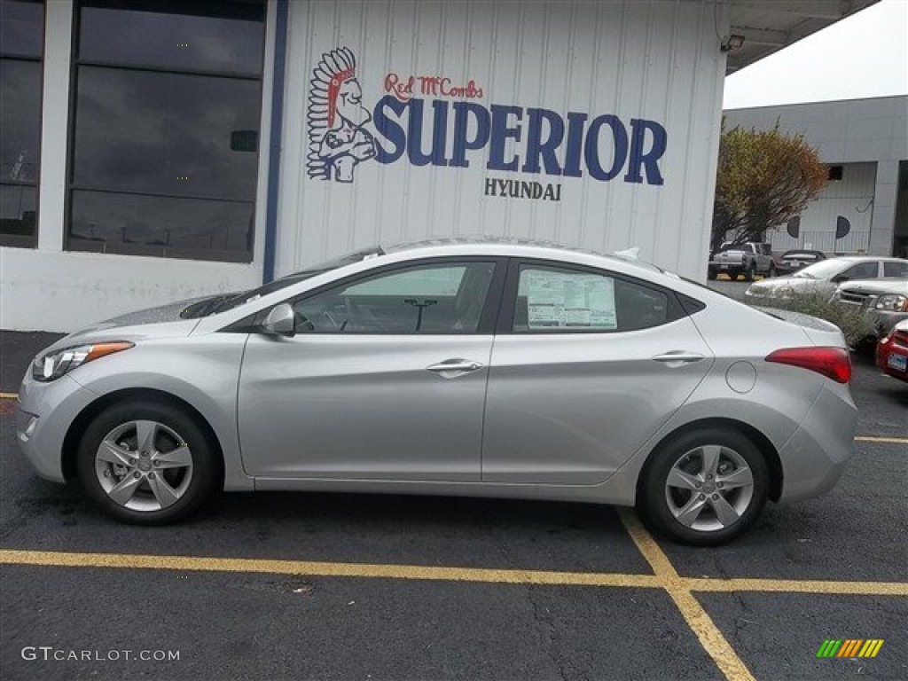 2013 Elantra GLS - Shimmering Air Silver / Gray photo #2