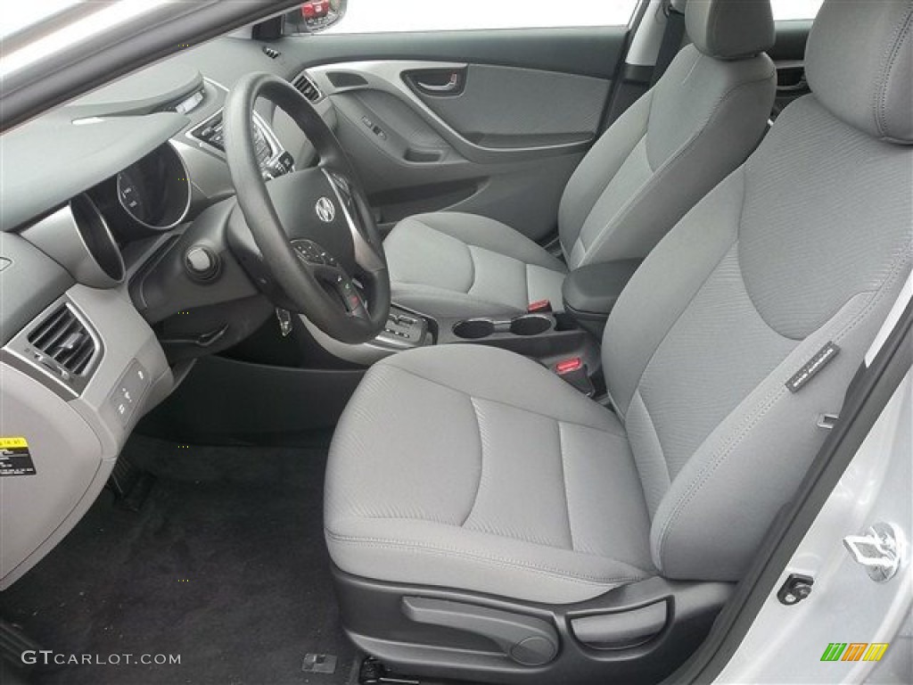 2013 Elantra GLS - Shimmering Air Silver / Gray photo #9