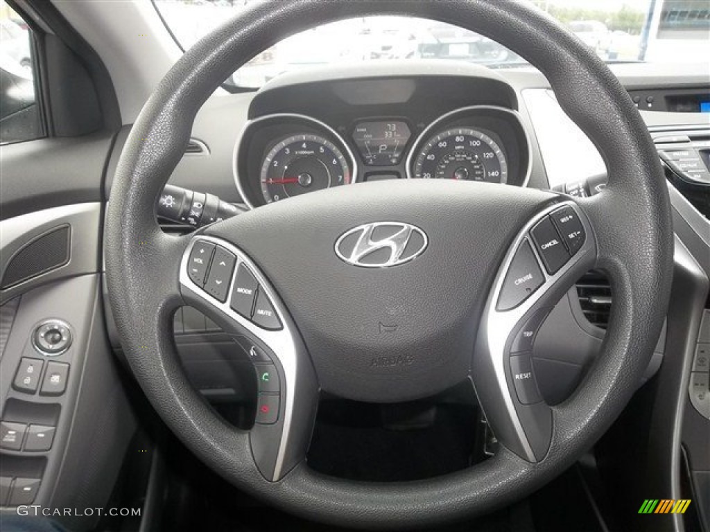 2013 Elantra GLS - Shimmering Air Silver / Gray photo #10