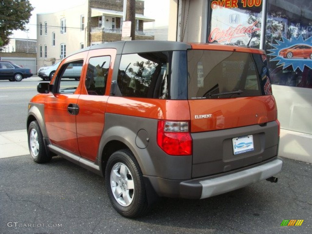 2005 Element EX AWD - Sunset Orange Pearl / Black/Gray photo #4
