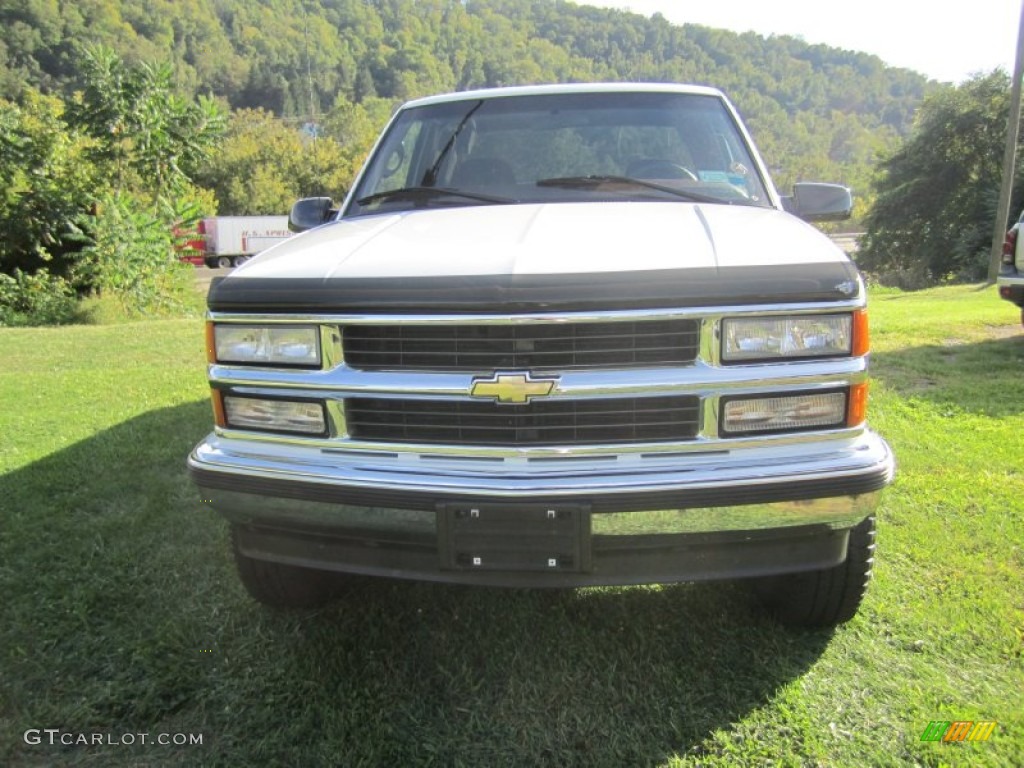 1998 C/K K1500 Extended Cab 4x4 - Summit White / Red photo #14