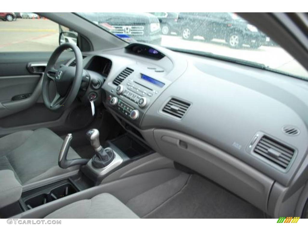 2007 Civic LX Coupe - Galaxy Gray Metallic / Gray photo #23