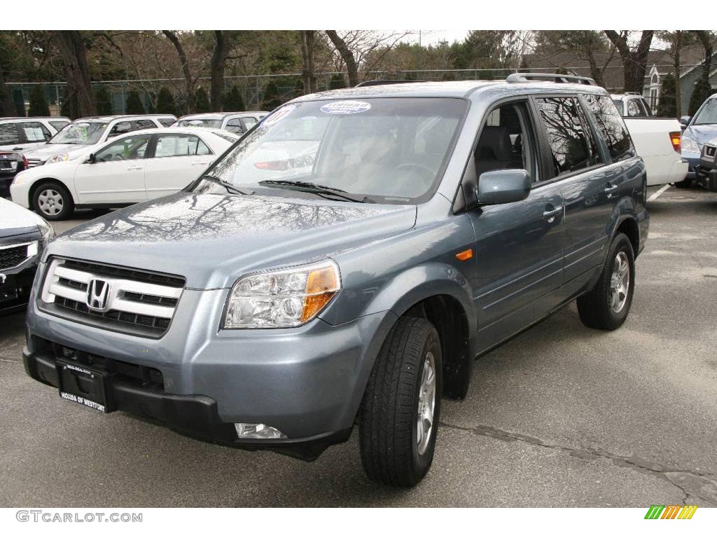 2007 Pilot EX-L 4WD - Steel Blue Metallic / Gray photo #1