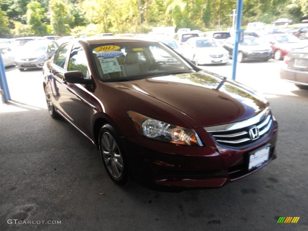 2012 Accord EX-L Sedan - Basque Red Pearl II / Ivory photo #1