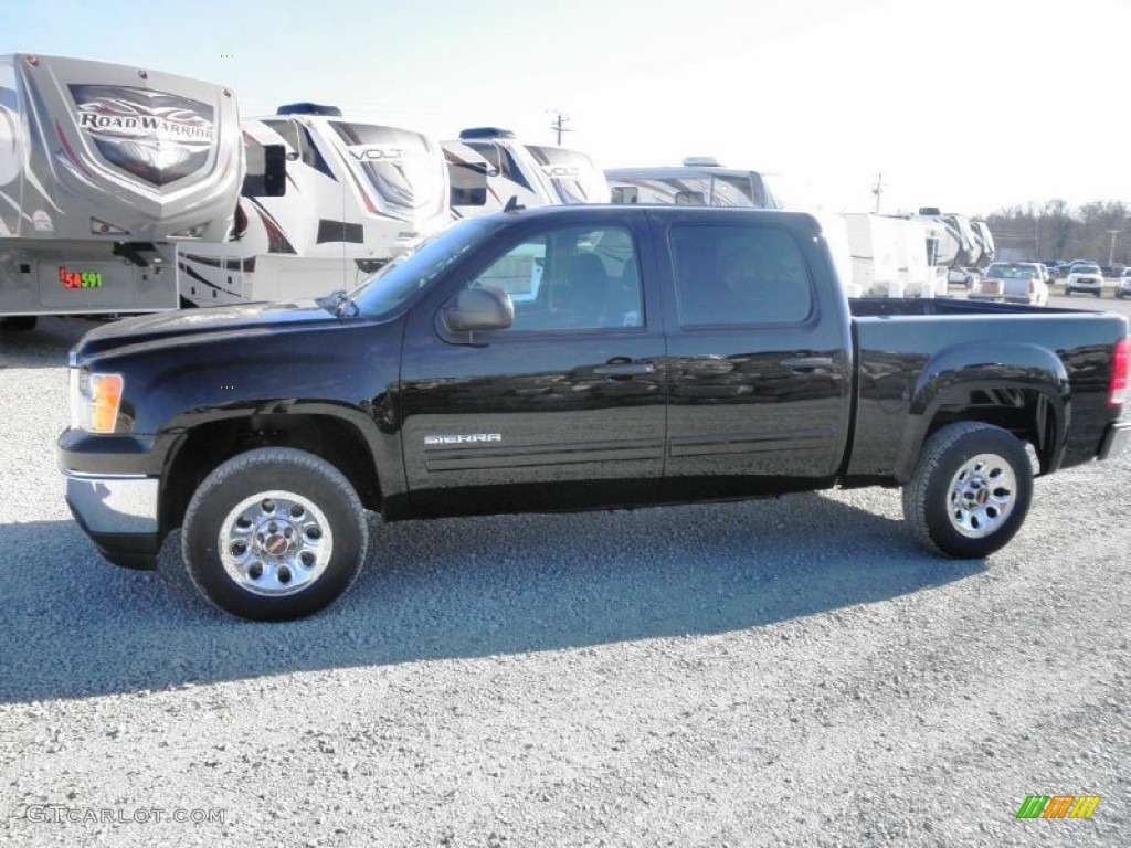 2012 Sierra 1500 SL Crew Cab - Onyx Black / Dark Titanium photo #4