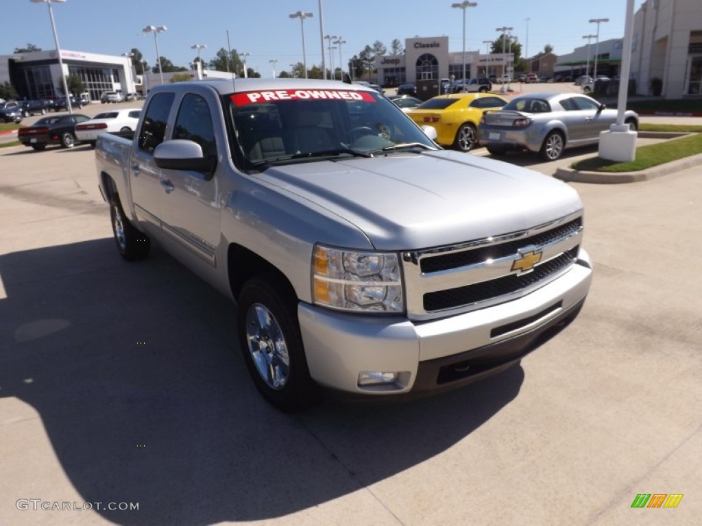 2011 Silverado 1500 LTZ Crew Cab 4x4 - Sheer Silver Metallic / Light Titanium/Dark Titanium photo #7