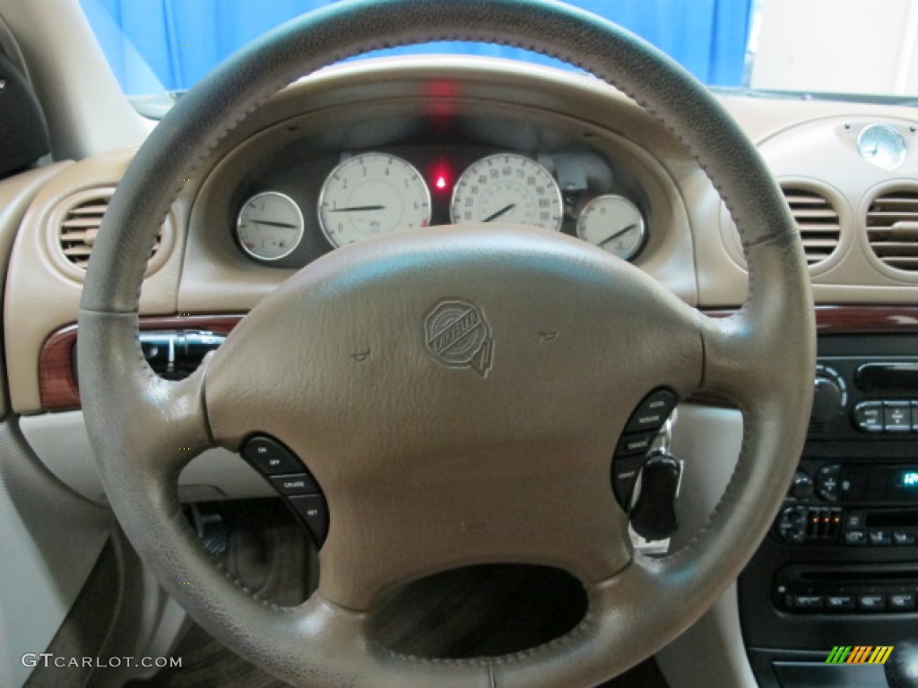2000 Chrysler LHS Standard LHS Model Light Pearl Beige Steering Wheel Photo #70911868