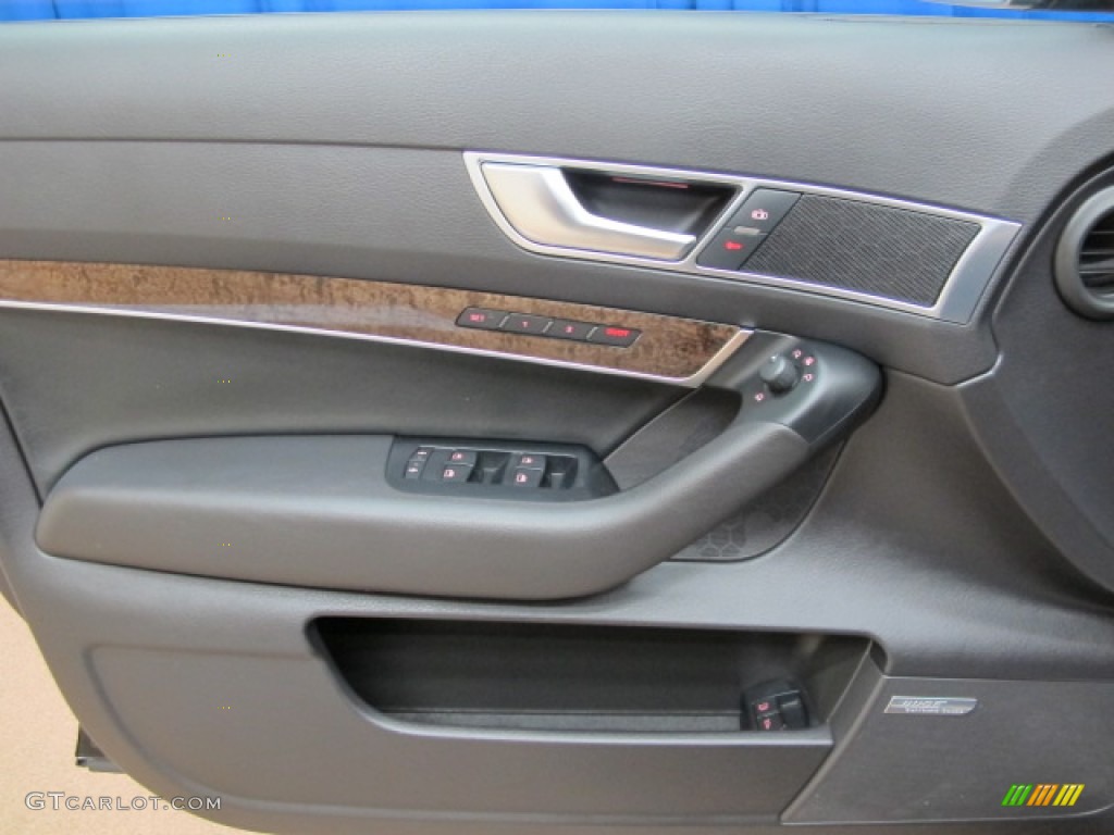 2007 Audi S6 5.2 quattro Sedan Black Door Panel Photo #70912330