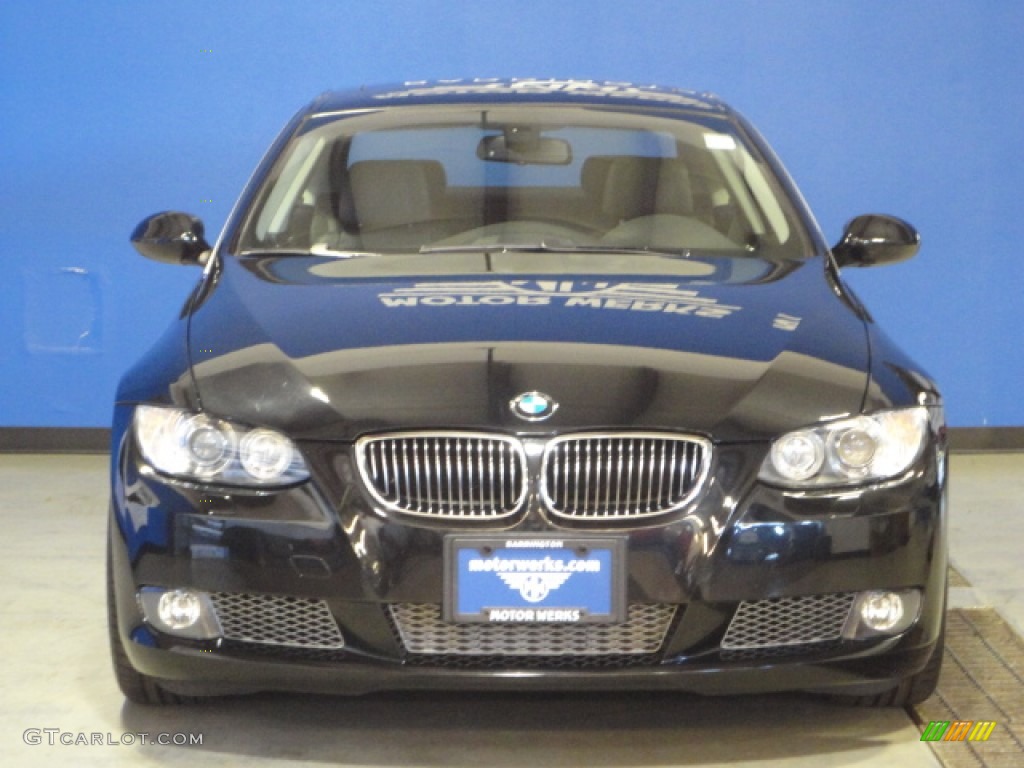 2007 3 Series 335i Coupe - Black Sapphire Metallic / Black Dakota Leather photo #2