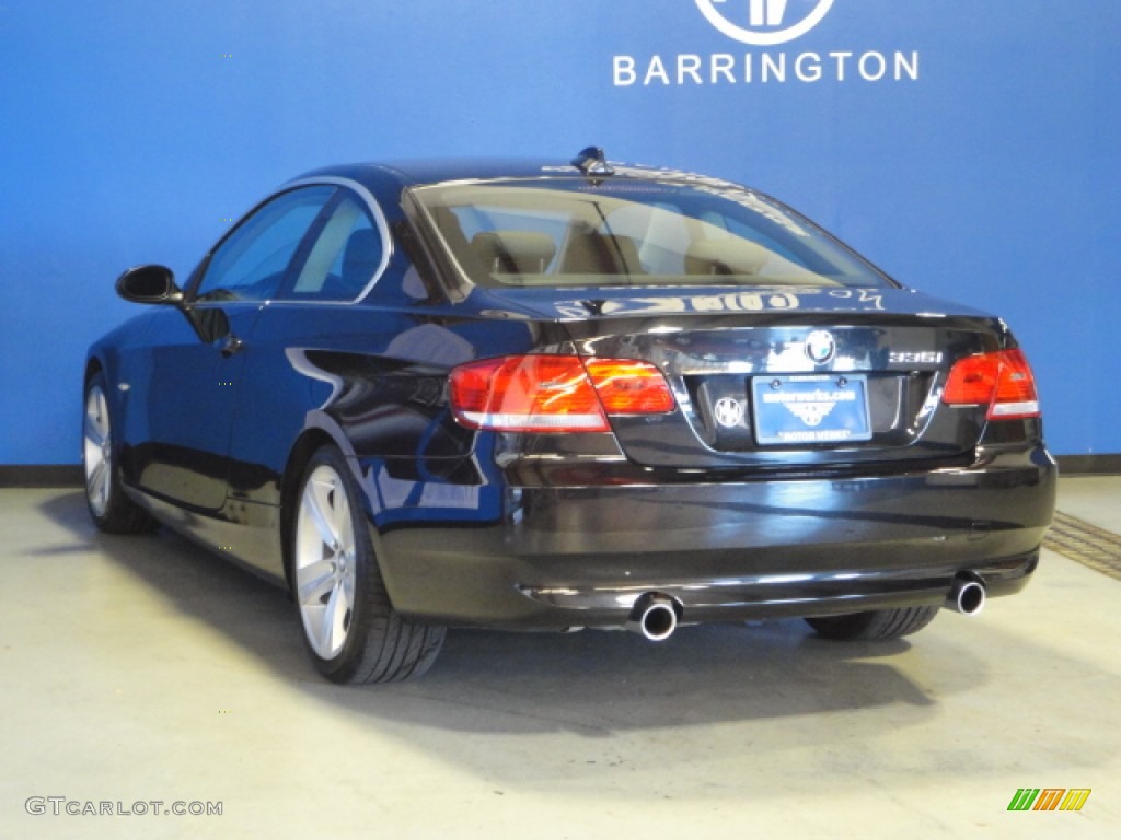 2007 3 Series 335i Coupe - Black Sapphire Metallic / Black Dakota Leather photo #6