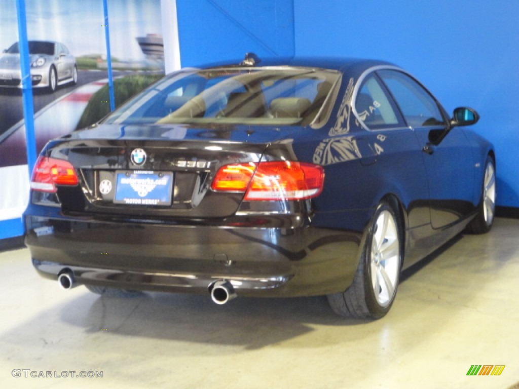 2007 3 Series 335i Coupe - Black Sapphire Metallic / Black Dakota Leather photo #8