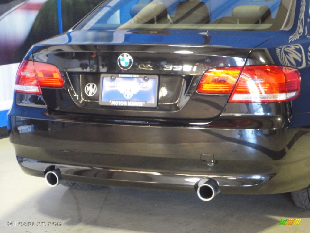 2007 3 Series 335i Coupe - Black Sapphire Metallic / Black Dakota Leather photo #9
