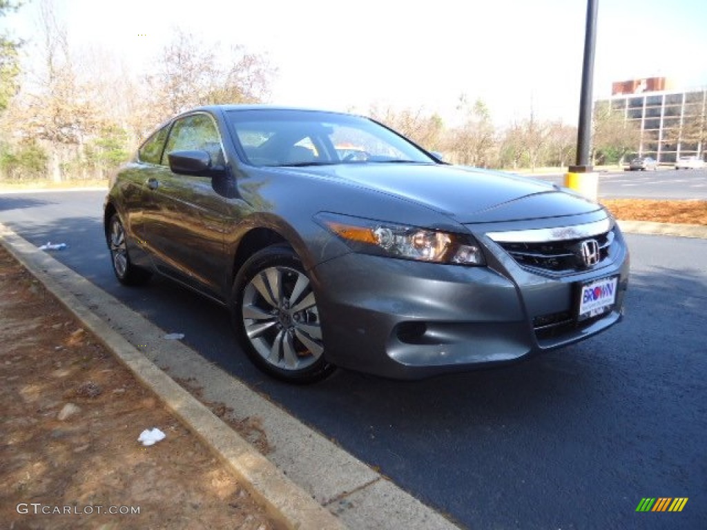 2012 Accord EX-L Coupe - Polished Metal Metallic / Black photo #1