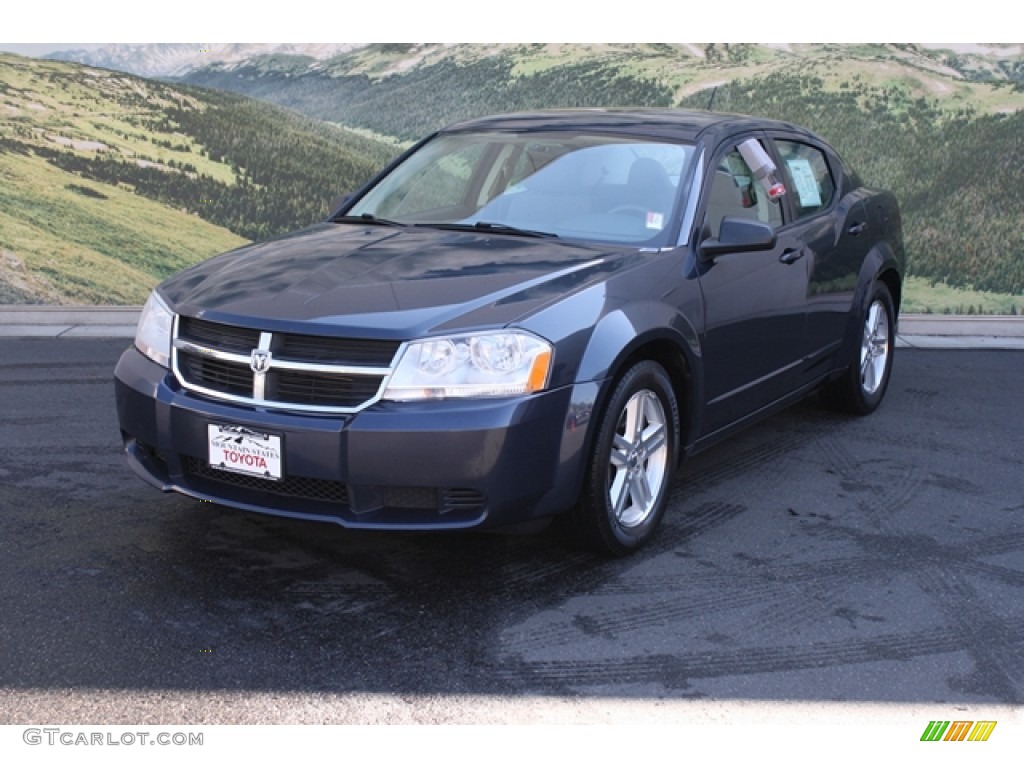 2008 Avenger SXT - Modern Blue Pearl / Dark Slate Gray/Light Slate Gray photo #5